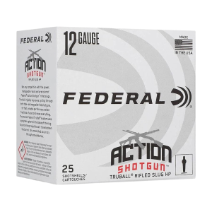 eral Premium Action 12 Gauge TruBall Hollow Point Rifled Slug 2-3/4 1oz Box Of 25 Ammo