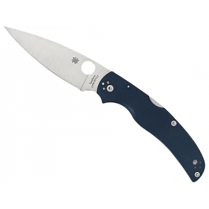 Spyderco Native Chief Pocket Knife 4.08" Clip Point CPM-SPY27 Satin Blade G-10 Handle Blue - Spyderco