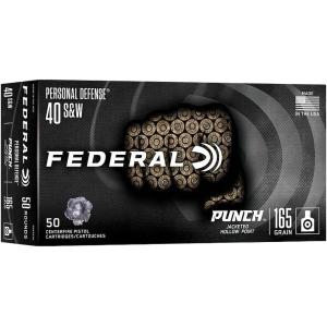 eral Premium Personal Defense Punch 40 S&W 165 Grain Jacketed Hollow Point Box Of 50 Ammo