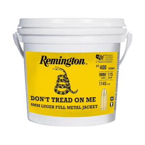 Remington UMC Don't Tread On Me 9mm Luger Ammo 115 Grain Full Metal Jacket Bucket of 400 Bulk