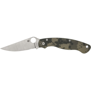 Spyderco Military 2 Camo Pocket Knife 3.65" Drop Point CPM S30V Satin Blade G-10 Handle Camo - Spyderco