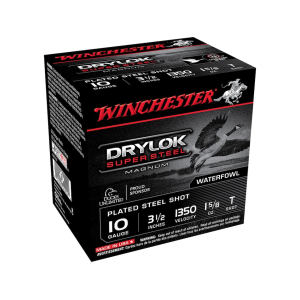 Winchester Drylok Super Steel Magnum Waterfowl 10 Gauge Ammo 3-1/2 T Steel Shot 1-5/8 Oz Case Of 250 (10 Boxes Of 25) chester Drylok Super Steel Magnum Waterfowl 10 Gauge 3-1/2 T Steel Shot 1-5/8 Oz Case Of 250 (10 Boxes Of 25) Ammo