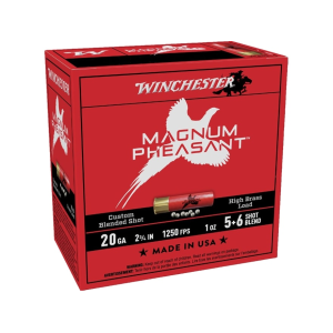 chester Magnum Pheasant 20 Gauge 2-3/4 #5 And #6 Lead Shot 1 Oz Case Of 250 (10 Boxes Of 25) Ammo