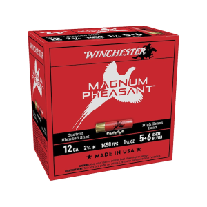 chester Magnum Pheasant 12 Gauge 2-3/4 #5 And #6 Lead Shot 1-3/8 Oz Case Of 250 (10 Boxes Of 25) Ammo