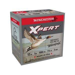 chester Xpert High Velocity Waterfowl 12 Gauge 3 #3 Steel Shot 1-1/8 Oz Case Of 200 (2 Boxes Of 100) Ammo