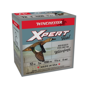 chester Xpert Teal High Velocity Waterfowl 12 Gauge 3 #6 Steel Shot 1-1/8 Oz Box Of 25 Ammo