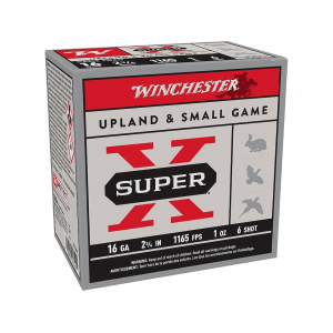 chester Super X Game 16 Gauge 2-3/4 #6 Lead Shot 1 Oz Case Of 250 (10 Boxes Of 25) Ammo