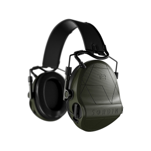 Sordin T2 Electronic Ear Muffs Leather Headband Green