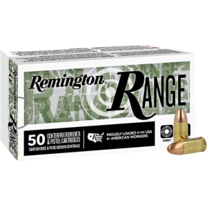 Remington Range 9mm Luger Ammo 115 Grain Full Metal Jacket Box of 50