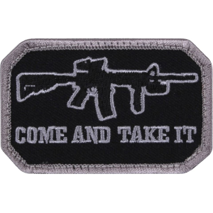 Rothco Morale Patch Come and Take It Black