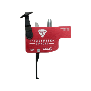 TriggerTech TILSRB02TNF Diamond  Black/Red Flat Lever Fits Tikka Left Hand