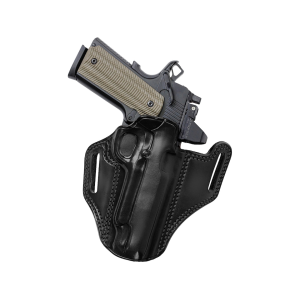 Galco Combat Master 2.0 OWB Holster Right Hand 1911 Commander 4.25" with or without Rail Optics Ready Leather Black