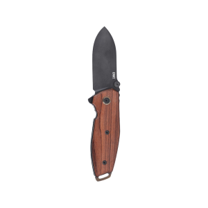 CRKT Squid II Pocket Knife 2.68" Drop Point Bohler M390 Stonewashed Blade Santos Wood Handle Brown