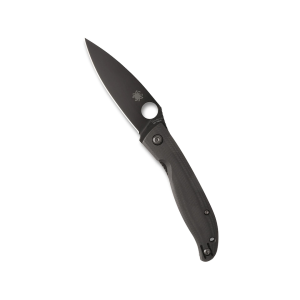 Spyderco Mantra 4 Pocket Knife 3.34" Drop Point 8Cr13MoV Black Blade G-10 Handle Black