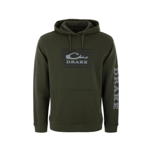 Drake Men's Logo Work Hoodie Olive Green XL
