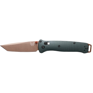 Benchmade Bailout Pocket Knife 3.38" Tanto Point CPM-S90V Tan Blade Aluminum Handle Taiga Green