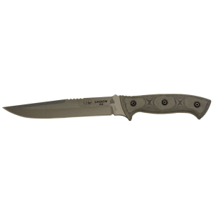 TOPS Knives Hazen Legion Fixed Blade Knife 6.7" Drop Point 1095 Sandblasted Blade Canvas Micarta Handle Black - Tops Knives