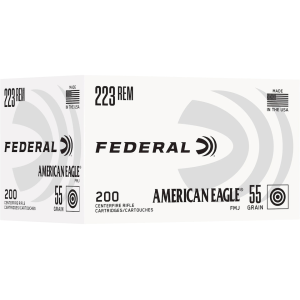 Federal American Eagle 223 Remington Ammo 55 Grain Full Metal Jacket Box of 200 Bulk