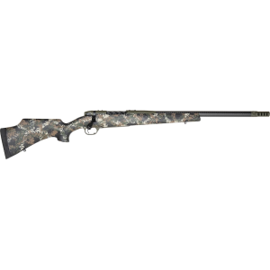 Weatherby Mark V Carbon Compact Bolt Action Rifle 25 Creedmoor 22" Carbon Fiber Threaded Barrel OD Green Frame Brown Camo Monte Carlo Stock
