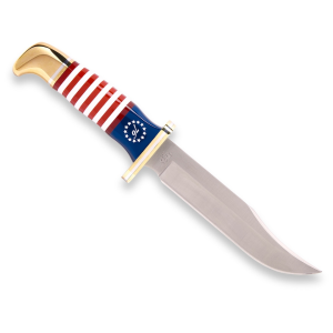 Buck Knives 119 Special Semiquincentennial Fixed Blade Knife 5.875" Clip Point 420HC Satin Blade Acrylic Handle American Flag
