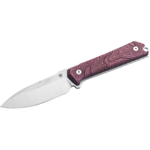 Boker Knives Kiboku Fixed Blade Knife 2.95" Drop Point RWL34 Satin Blade Richlite Handle Red