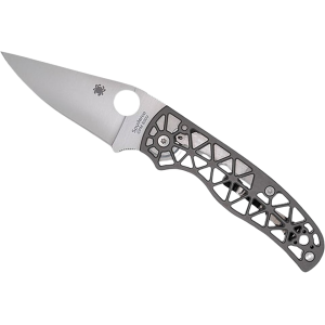 Spyderco Edgerati Pocket Knife 3.57" Drop Point CPM S30V Satin Blade Aluminum Handle Gray