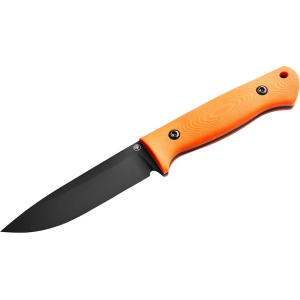 Boker Knives DBK Bushfriend 2000 Fixed Blade Knife 4.33" Drop Point 80CrV2 Black Blade G-10 Handle Orange