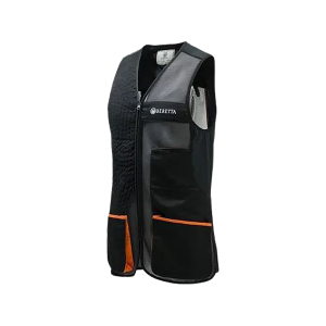 Beretta Men's Uniform Pro Shooting Vest Jet Black/Orange Right Hand   XL