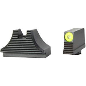 Angry Bear Arms JRO Edition Optic Height Night Sight Set for Glock MOS 17, 19, 22, 26, 45 Tritium/Black