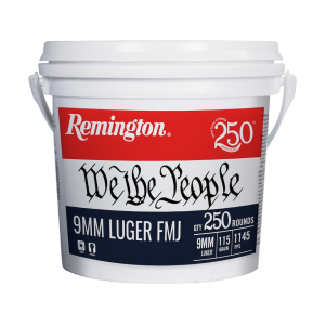 Remington USA 250th We The People Edition 9mm Luger Ammo 115 Grain Full Metal Jacket Case of 1000 (4 Buckets of 250 Bulk)