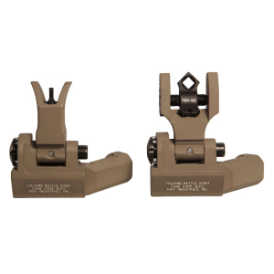 Troy Industries Offset Battle Sight M4 Style AR-15 Sight Set Flat Dark Earth