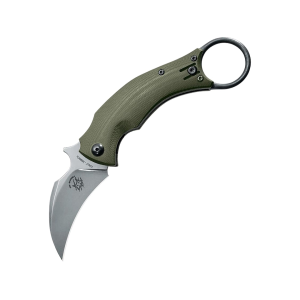 Fox Knives BlackBird Pocket Knife 2.56" Karambit N690 Stonewashed Blade G-10 Handle Olive Drab - Fox Knives