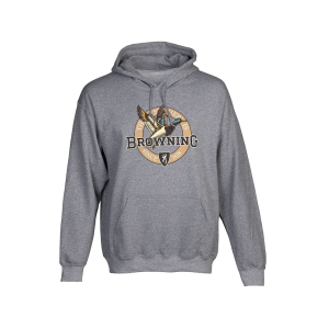 Browning Browning Men's Vintage Emblem Hoodie Heather Gray Large - $37.49 at MidwayUSA