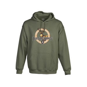 Browning Browning Men's Vintage Emblem Hoodie Green Medium - $37.49 at MidwayUSA