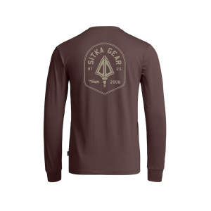 Sitka Gear Sitka Gear Men's Broadhead Crest Long Sleeve Crew Neck T Shirt Cherry Wood Medium - $45.00 at MidwayUSA