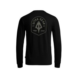 Sitka Gear Sitka Gear Men's Broadhead Crest Long Sleeve Crew Neck T Shirt Sitka Black 2XL - $45.00 at MidwayUSA