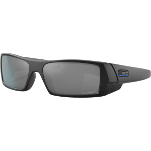 Oakley Men's SI Gascan Polarized Sunglasses Matte Black Tonal Thin Blue Line Frame Prizm Black Lens