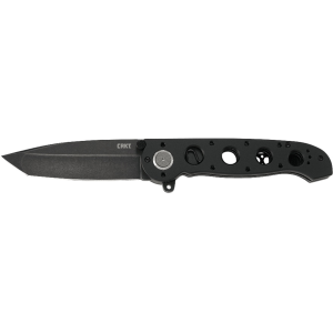 CRKT M16 Deadbolt Assist Assisted Opening Pocket Knife 3.89" Tanto Point D2 Stonewashed Blade Aluminum Handle Black