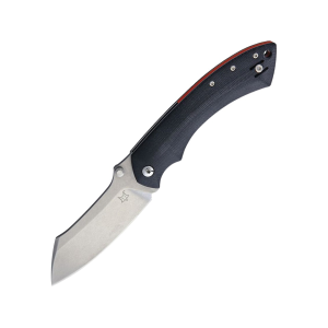 Fox Knives Max Rom Pocket Knife 3.54" Wharncliffe N690 Stonewashed Blade G-10 Handle Black - Fox Knives