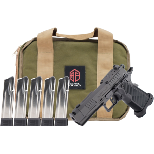 Alpha Foxtrot Romulus 9mm Luger Pistol 3.5" Threaded Barrel 20+1 Round Black DLC Slide Black Grip Black Frame with Aluminum Grip