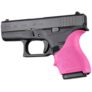 Hogue Handall Slip On Beavertail Grip Sleeve for Glock 42, 43 Rubber Pink