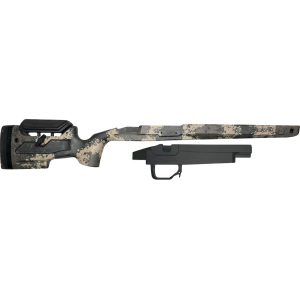 Grayboe Core Rifle Stock with Mini Chassis System Right Hand Carbon Dune Camo Short Action Weatherby Vanguard