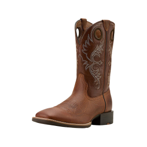 Ariat Men's Sport Rodeo Cowboy Boots Leather Aged Tan Elephant Print/Luna Tan 8.5 D