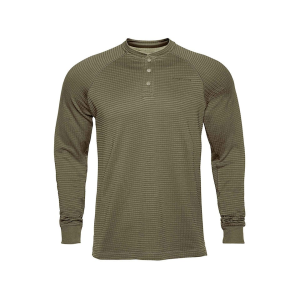 First Lite Men's ThermaGrid Long Sleeve Henley Shirt Morel Large