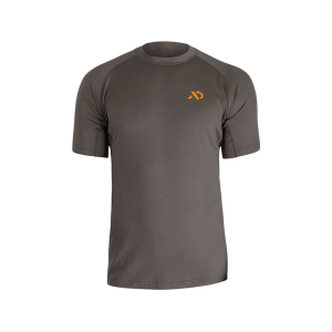 FIRST LITE Men's Wick Short Sleeve Base Layer Shirt Heather Gray Medium