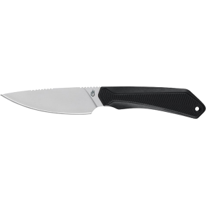 Gerber Forefront Fixed Blade Knife 4.06" Drop Point 420HC Stonewashed Blade Glass Filled Nylon Handle Black