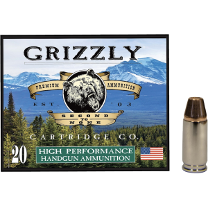 Grizzly Cartridge Match Grade 9mm Luger P Ammo 124 Grain Full Metal Jacket Box Of 50 zzly Cartridge Match Grade 9mm Luger P 124 Grain Full Metal Jacket Box Of 50 Ammo