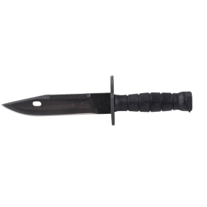 Ontario Mil-Spec M9 Bayonet 7" Clip Point 420 Black Stainless Steel Blade Nylon Handle Black - Ontario