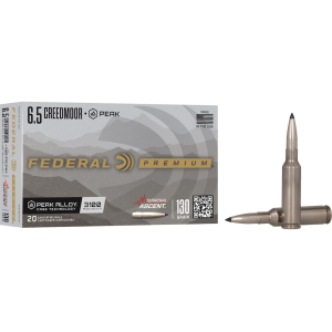 Federal Premium Terminal Ascent 6.5 Creedmoor Peak Ammo 130 Grain Bonded Polymer Tip Box Of 20 eral Premium Terminal Ascent 6.5 Creedmoor Peak 130 Grain Bonded Polymer Tip Box Of 20 Ammo