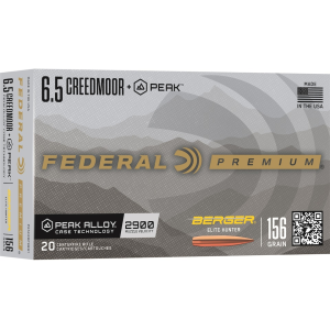 eral Premium 6.5 Creedmoor Peak 156 Grain Berger Elite Hunter Jacketed Hollow Point Box Of 20 Ammo